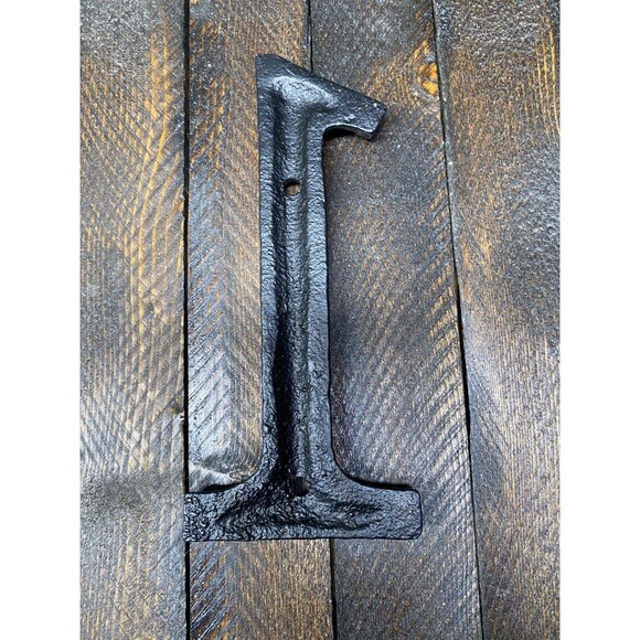 Black Cast Iron House Number Address Apt Suite Number #1 Heavy Duty 5.25 in - Picture 3 of 7